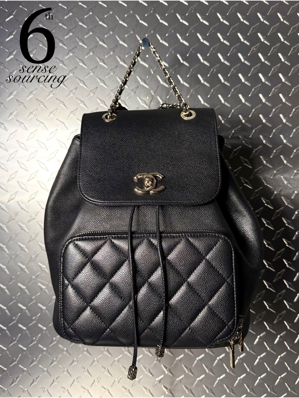 Chanel Caviar Quilted Business Affinity Backpack in Black GHW